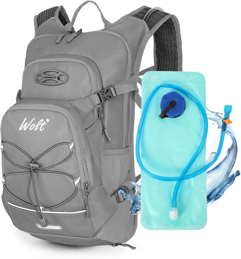 WOLT Hydration Backpack 18L Hiking Water Backpack with 2L Water Bladder for Men Women, Hydration Pack for Running Cycling Biking and Climbing - Image 1